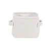 STORAGE &amp; ORGANIΖER BOX IVORY 13.5x12.5x10.5cm WITH HANDLES
