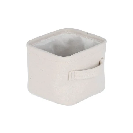 STORAGE &amp; ORGANIΖER BOX IVORY 13.5x12.5x10.5cm WITH HANDLES