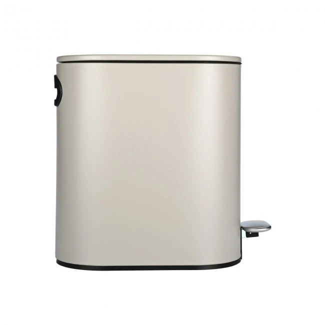 BATHROOM BIN SLIM SOFT CLOSE 5lt MATTE TAUPE