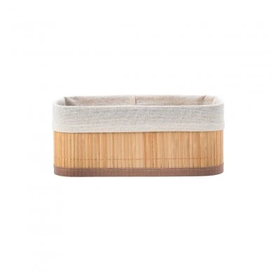 STORAGE &amp; ORGANIZER  BOX BAMBOO ESSENTIALS 24.5x10cm WITH CLOTHING
