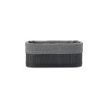 STORAGE &amp; ORGANIZER BOX BAMBOO ESSENTIALS 19.5x10cm WITH CLOTHING BLACK