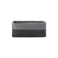 STORAGE &amp; ORGANIZER BOX BAMBOO ESSENTIALS 24.5x10cm WITH CLOTHING BLACK