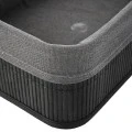 STORAGE &amp; ORGANIZER BOX BAMBOO ESSENTIALS 24.5x10cm WITH CLOTHING BLACK