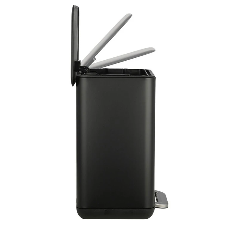 BATHROOM BIN CUBIC SOFT CLOSE 6lt BLACK