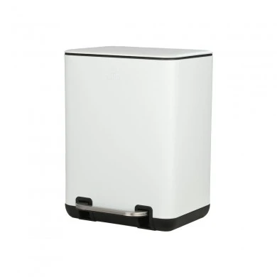 BATHROOM BIN CUBIC SOFT CLOSE 6lt WHITE