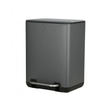 BATHROOM BIN CUBIC SOFT CLOSE 6lt GREY
