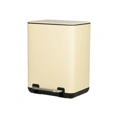 BATHROOM BIN CUBIC SOFT CLOSE 6lt IVORY