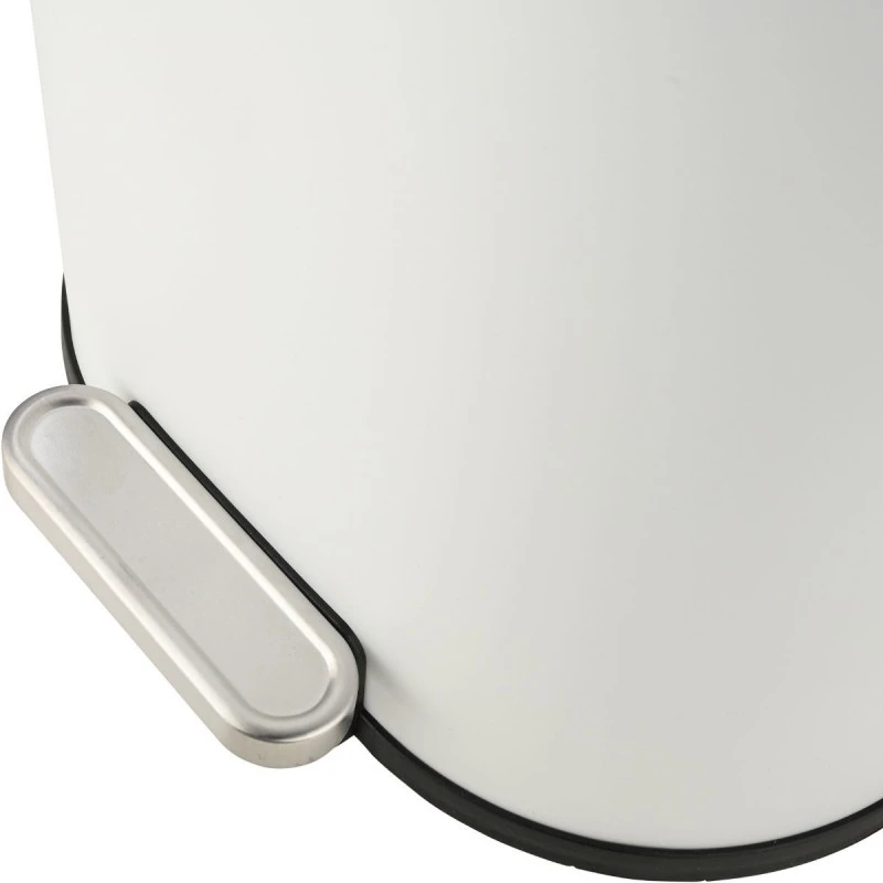 BATHROOM BIN OVOID SOFT CLOSE 6lt WHITE