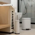 BATHROOM BIN OVOID SOFT CLOSE 6lt WHITE
