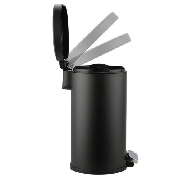 ESTIA ΧΑΡΤΟΔΟΧΕΙΟ ΜΠΑΝΙΟΥ OVOID SOFT CLOSE 6lt ΜΑΥΡΟ