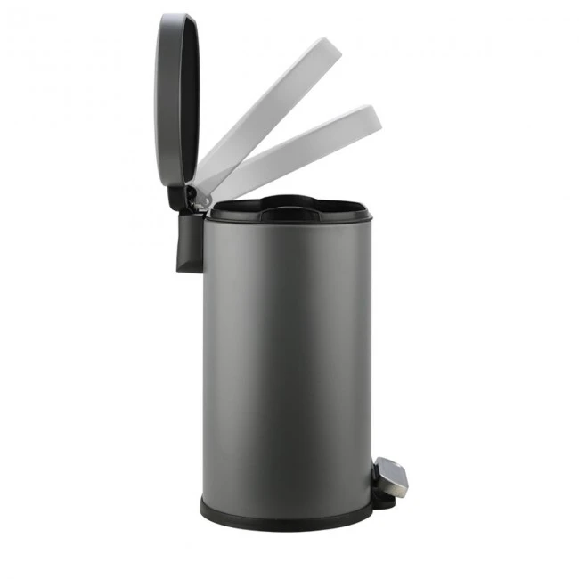 ESTIA ΧΑΡΤΟΔΟΧΕΙΟ ΜΠΑΝΙΟΥ OVOID SOFT CLOSE 6lt ΓΚΡΙ