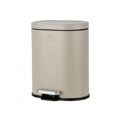 BATHROOM BIN OVOID SOFT CLOSE 6lt TAUPE