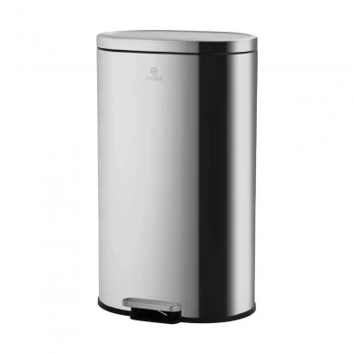 KITHCEN TRASH CAN OVOID SOFT CLOSE 30LT INOX