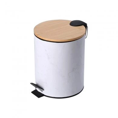 BATHROOM BIN MARBLE SOFT CLOSE 5lt
