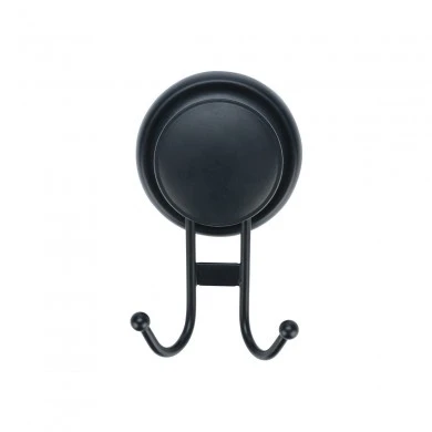 HOOK METALLIC WITH SUCTION CUP 2-TIER BLACK