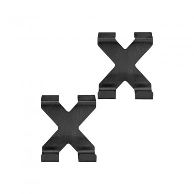 WALL MOUNTED HOOK METALLIC 2-TIER BLACK SET OF 2 PCS.