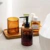 TOOTHBRUSH HOLDER AMBER GLASS