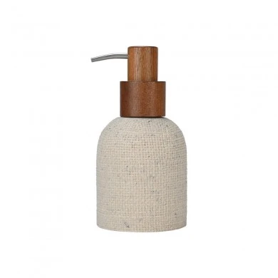 SOAP DISPENSER JUTE POLYRESIN BEIGE