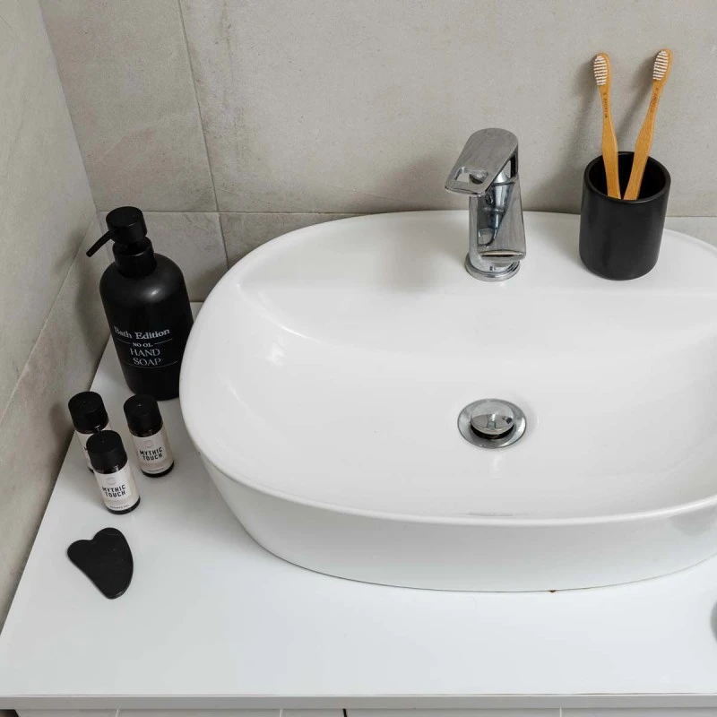 SOAP DISPENSER MYST 310ml STONEWARE BLACK
