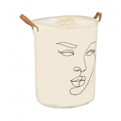 LAUNDRY BASKET 60lt FOLDABLE WITH HANDLES 40x40x50cm