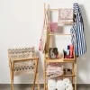 FLOOR STORAGE SHELF BAMBOO ESSENTIALS 3 TIERS NATURAL COLOR