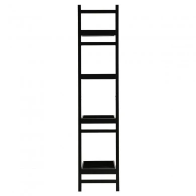 FLOOR STORAGE SHELF BAMBOO 4 TIERS BLACK