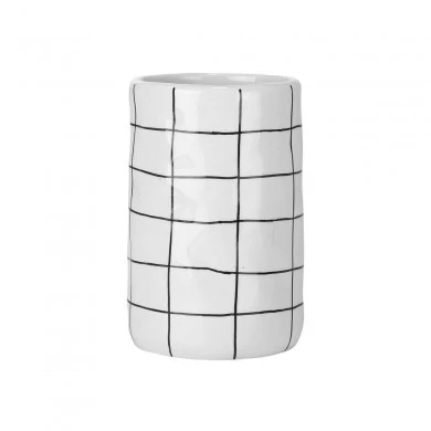 TOOTHBRUSH HOLDER CAGE CERAMIC 7.5x12cm