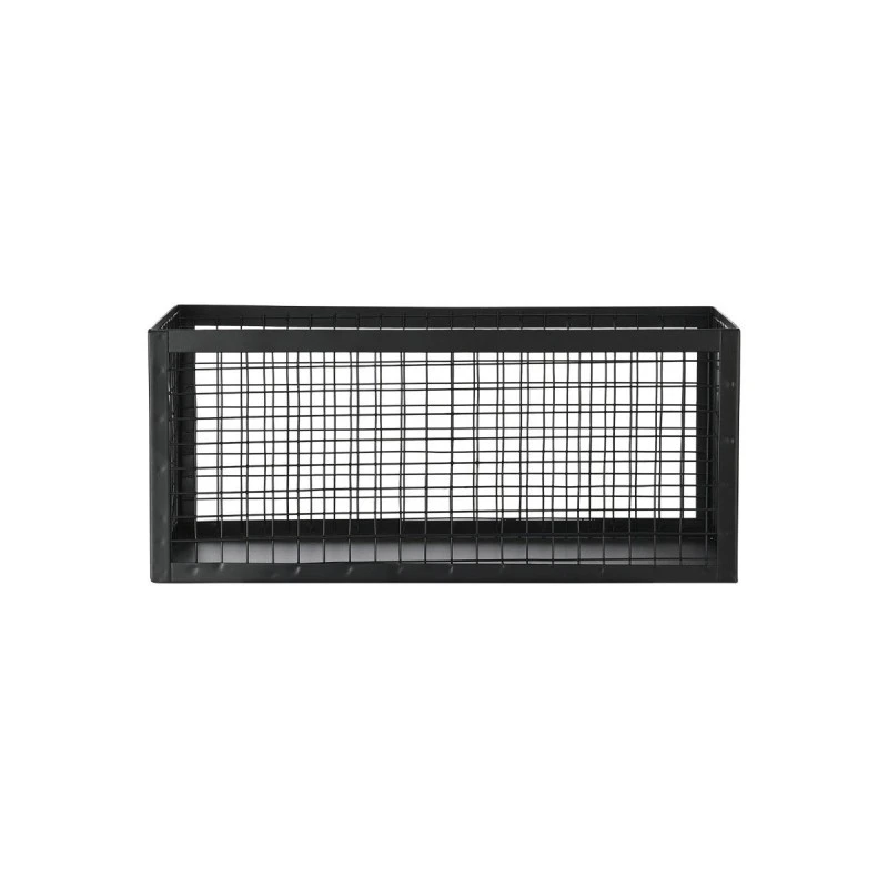 STORAGE &amp; ORGANISER BASKET CAGE METALLIC 23.5x15x11cm BLACK