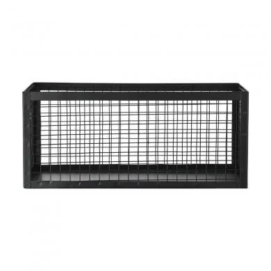 STORAGE &amp; ORGANISER BASKET CAGE METALLIC 30x15.5x13cm BLACK