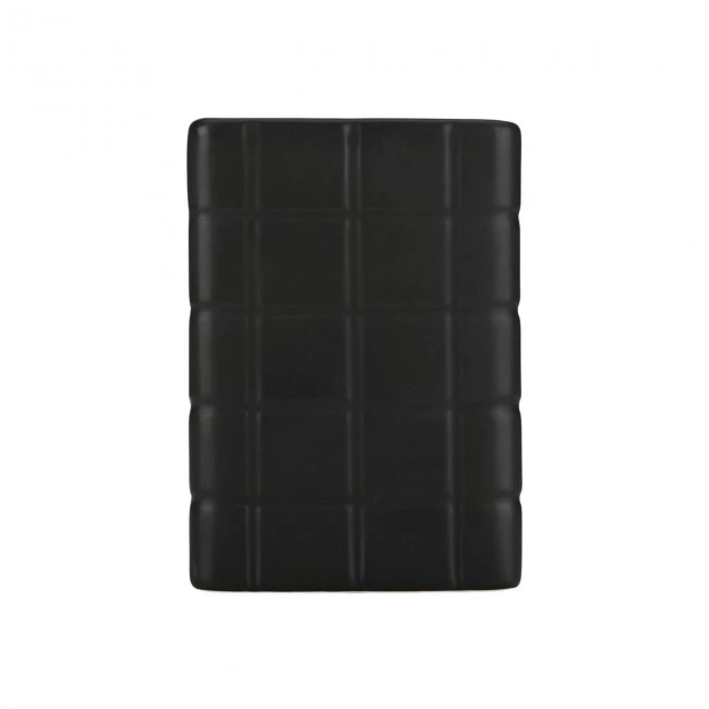 TOOTHBRUSH HOLDER TILES CERAMIC 7.5x11cm BLACK
