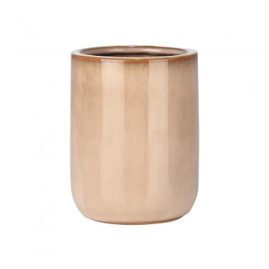 TOOTHBRUSH HOLDER SATIN CERAMIC 7.5x7.5x9cm