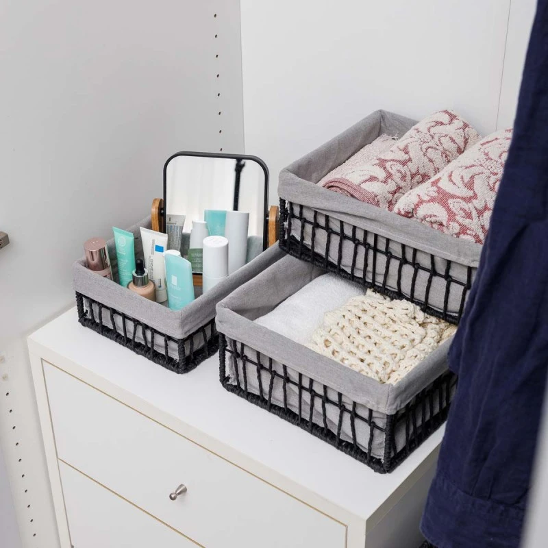 STORAGE &amp; ORGANIZER BOX NEST 32×24×12cm BLACK