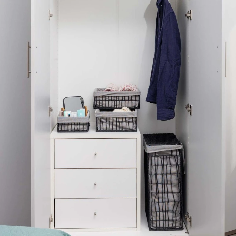STORAGE &amp; ORGANIZER BOX NEST 28×20×10cm BLACK