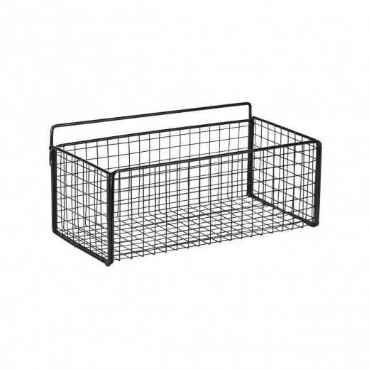 ESTIA ΚΑΛΑΘΙ ΟΡΓΑΝΩΣΗΣ CAGE ΚΡΕΜΑΣΤΟ ΜΕΤΑΛΛΙΚΟ 36x15x13cm ΜΑΥΡΟ