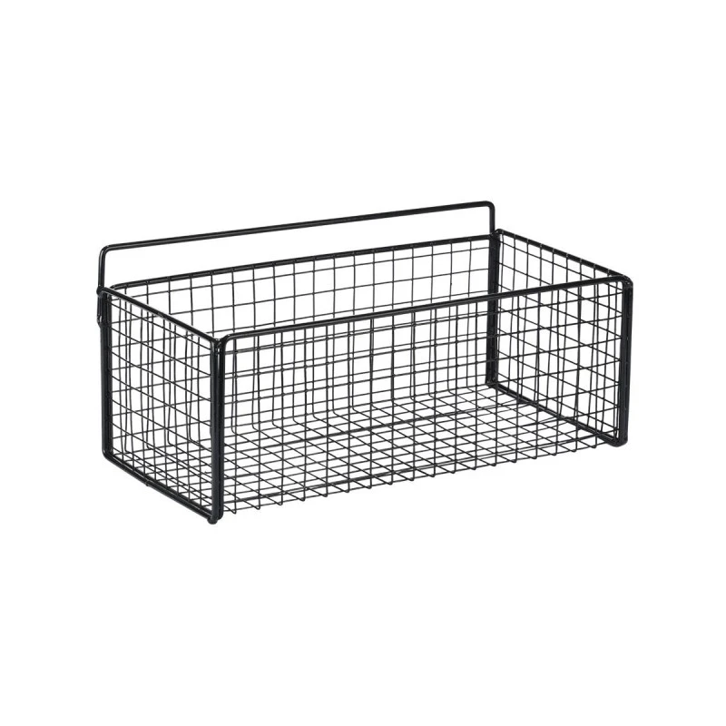 ESTIA ΚΑΛΑΘΙ ΟΡΓΑΝΩΣΗΣ CAGE ΚΡΕΜΑΣΤΟ ΜΕΤΑΛΛΙΚΟ 36x15x13cm ΜΑΥΡΟ