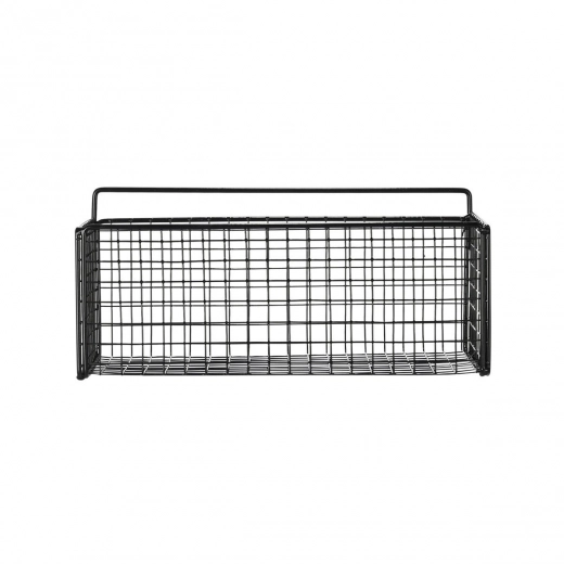 ESTIA ΚΑΛΑΘΙ ΟΡΓΑΝΩΣΗΣ CAGE ΚΡΕΜΑΣΤΟ ΜΕΤΑΛΛΙΚΟ 36x15x13cm ΜΑΥΡΟ