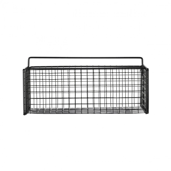ESTIA ΚΑΛΑΘΙ ΟΡΓΑΝΩΣΗΣ CAGE ΚΡΕΜΑΣΤΟ ΜΕΤΑΛΛΙΚΟ 36x15x13cm ΜΑΥΡΟ
