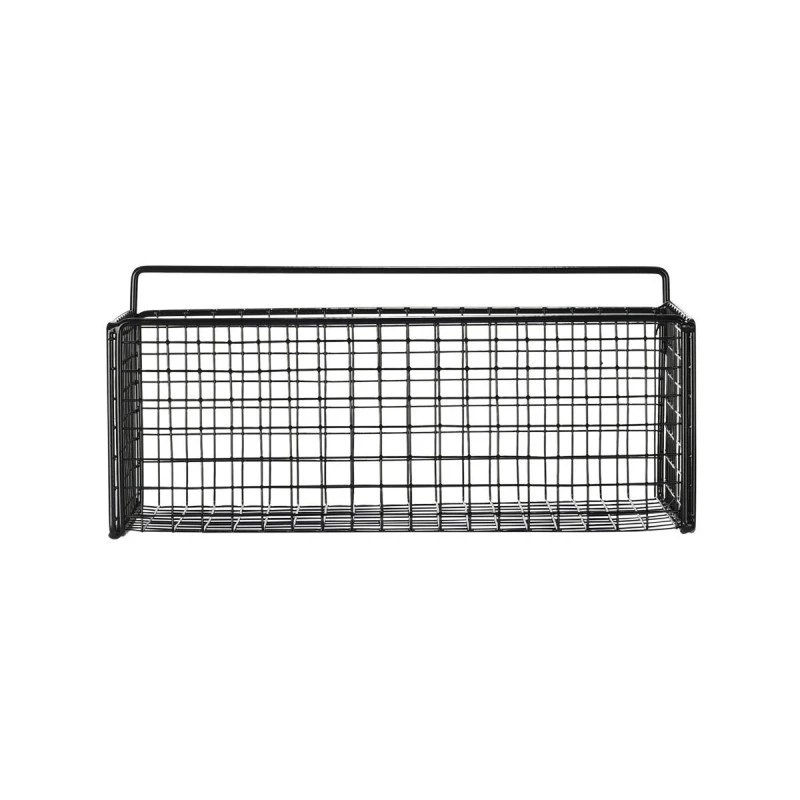 ESTIA ΚΑΛΑΘΙ ΟΡΓΑΝΩΣΗΣ CAGE ΚΡΕΜΑΣΤΟ ΜΕΤΑΛΛΙΚΟ 36x15x13cm ΜΑΥΡΟ