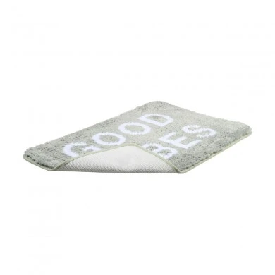 BATHROOM MAT GOOD VIBES 40x60cm 100% MICROFIBER MINT