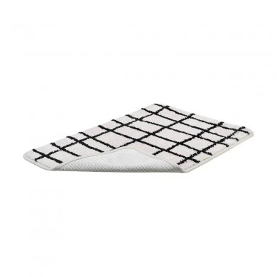 BATHROOM MAT CAGE 40x60cm 100% MICROFIBER GREY-BLACK