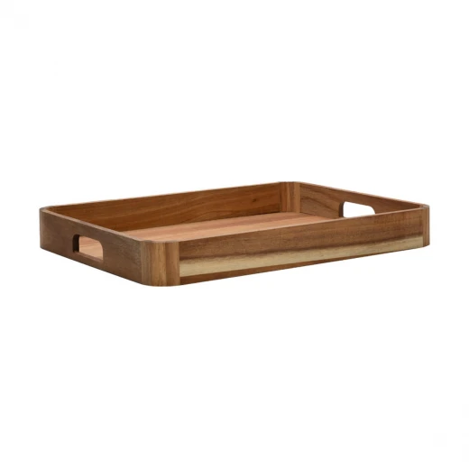 ESTIA ΔΙΣΚΟΣ ΣΕΡΒΙΡΙΣΜΑΤΟΣ ALLURE ΟΡΘΟΓΩΝΙΟΣ 42x32x5cm ΜΕ ΛΑΒΕΣ ΜΕΤΑΦΟΡΑΣ