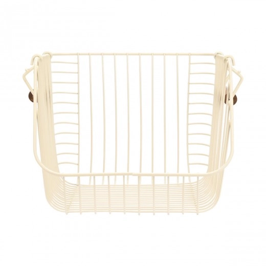 ESTIA ΚΑΛΑΘΙ ΟΡΓΑΝΩΣΗΣ ALLURE ΜΕΤΑΛΛΙΚΟ 26.5x29.5x21.5cm ΣΤΟΙΒΑΖΟΜΕΝΟ IVORY