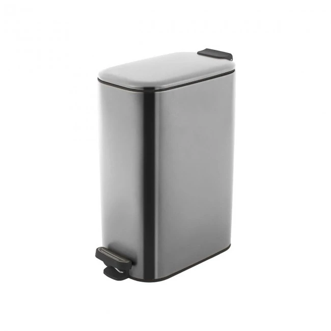KITCHEN TRASH CAN SOFT CLOSE SLIM 30lt MATTE INOX