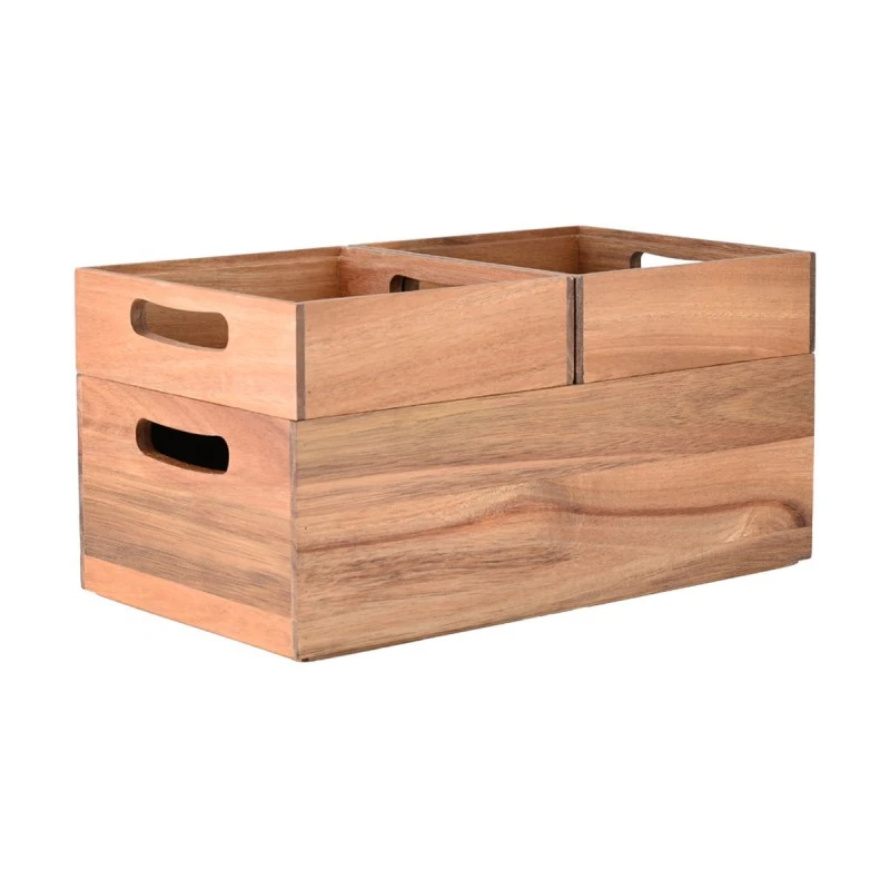 ORGANIZING BOX ALLURE STACKABLE WITH HANDLES 35X20CM