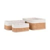 STORAGE &amp; ORGANIZER BOX BAMBOO ESSENTIALS WITH CLOTHING 3PCS BEIGE