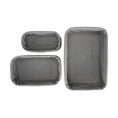 STORAGE &amp; ORGANIZER BOX BAMBOO ESSENTIALS WITH CLOTHING 3PCS BLACK