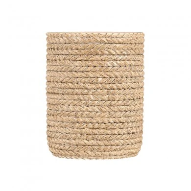 NAUTICA BEIGE RESIN BATHROOM TUMBLER