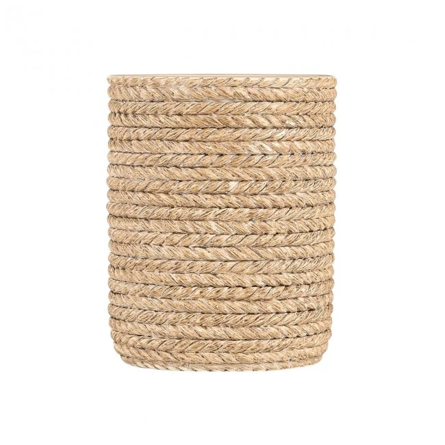 NAUTICA BEIGE RESIN BATHROOM TUMBLER