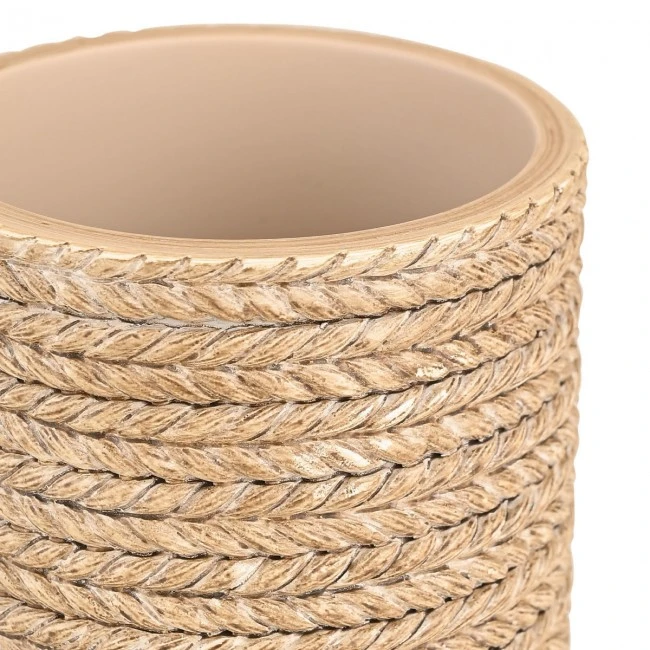 NAUTICA BEIGE RESIN BATHROOM TUMBLER