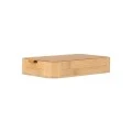 STORAGE AND ORGANIZER BAMBOO ESSENTIALS BOX WITH MIRROR 23x13,50x4cm